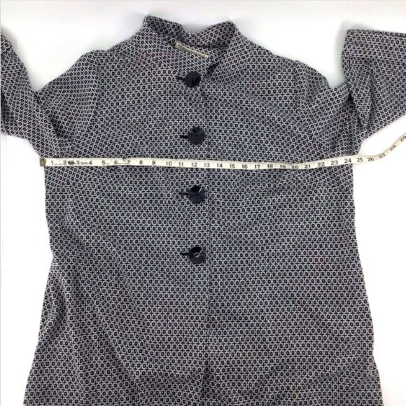 REQUIREMENTS Woman Lightweight Geometric Print Button down Jacket Size 2X - Picture 6 of 14